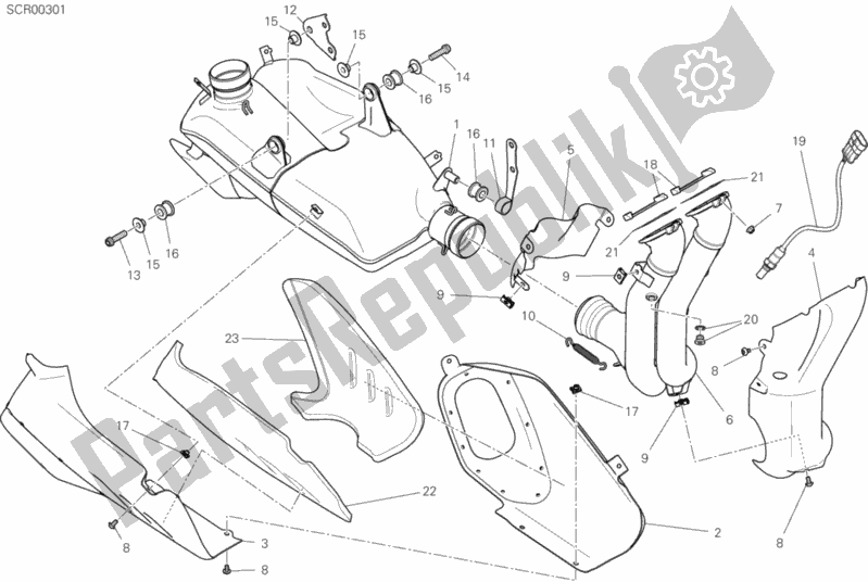 Alle onderdelen voor de 31a - Uitlaatsysteem van de Ducati Superbike Panigale V4 R 1000 2020